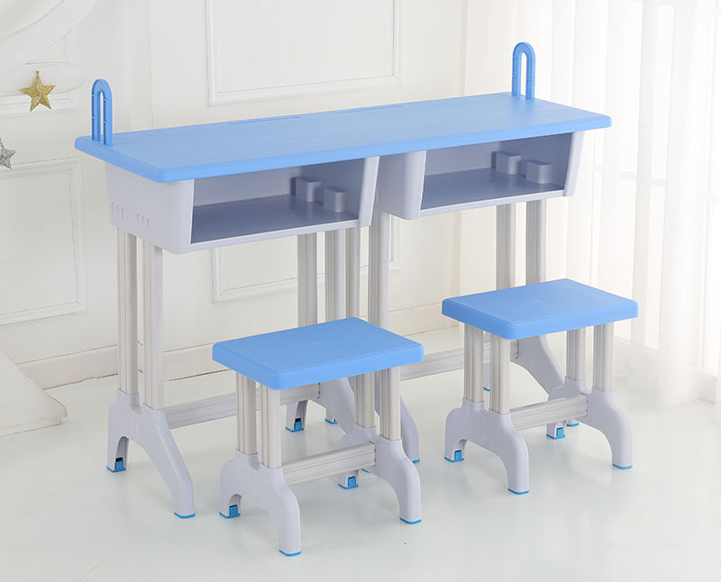 Fixed style book stand with two person flat stools