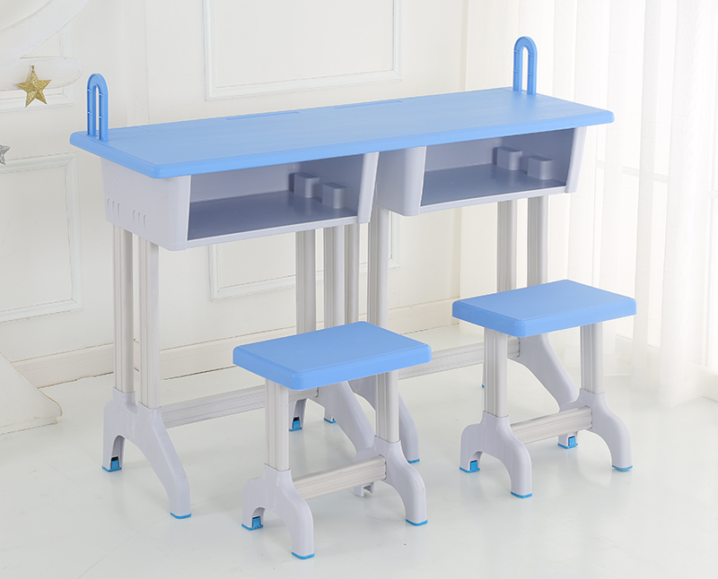 Fixed size book stand with small stool for two people